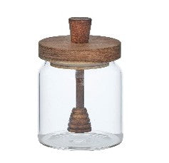 Tesoro Glass/Wood Honey Jar