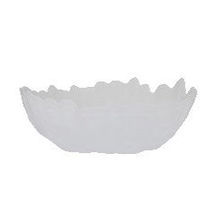 Sienna White Glass Salad Bowl
