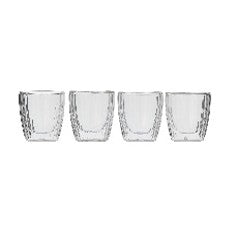 Vetro Set of 4 Double Wall Espresso Glass