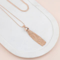 Rose Gold J1 Favorite Tassel Necklace**