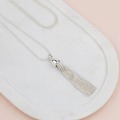 Silver J1 Favorite Tassel Necklace**