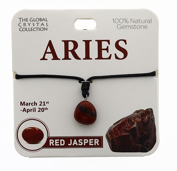 Red Jasper Gem Necklace - 'Aries'