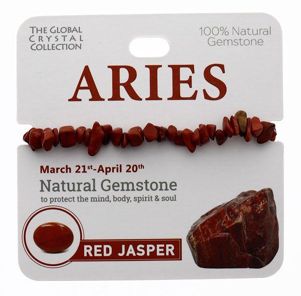 Red Jasper Gem Bracelet - 'Aries'