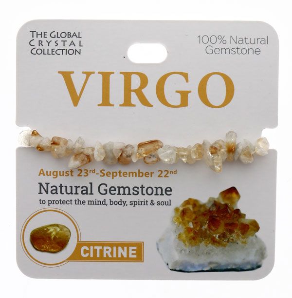 Citrine Natural Gem Bracelet - 'Virgo'