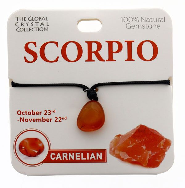 Carnelian Natural Gem Necklace - 'Scorpio'