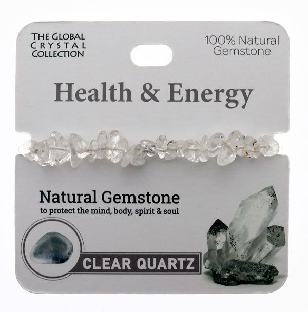 Clear Quartz- Natural Gemstone Bracelet - 'Health & Energy'