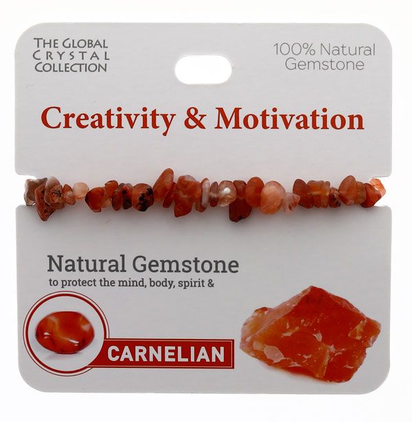 Carnelian Natural Gem Bracelet - 'Creativity & Motivation'