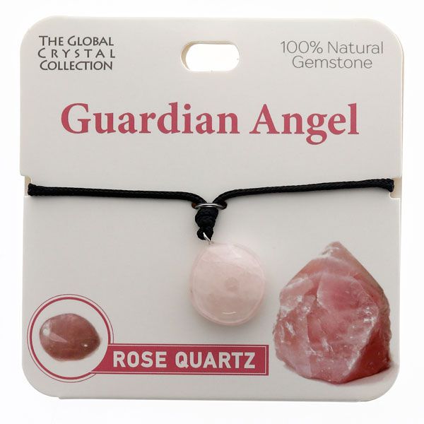 Rose Quartz- Natural Gemstone Necklace - 'Guardian Angel'