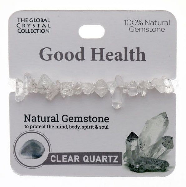 Clear Quartz- Natural Gemstone Bracelet - 'Good Health'