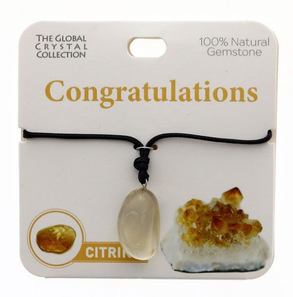 Citrine Natural Gem Necklace - 'Congratulations'