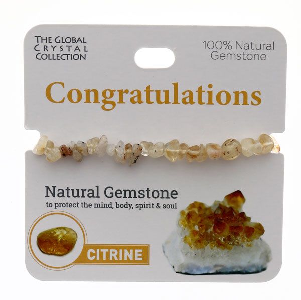 Citrine Natural Gem Bracelet - 'Congratulations'