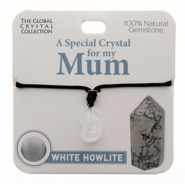 White Howlite Natural Gem Necklace - 'A Special Crystal For My Mum'