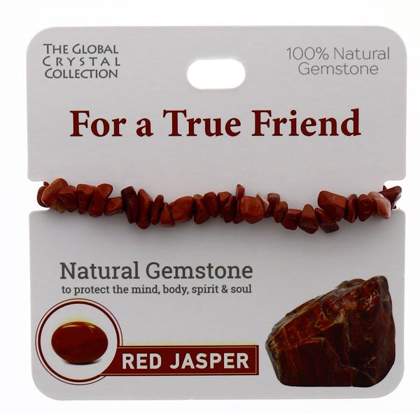 Red Jasper Gem Bracelet - 'For a True Friend'