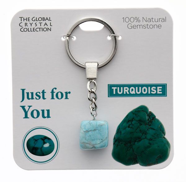 Turquoise- Natural Gemstone Keyring - 'Just For You'