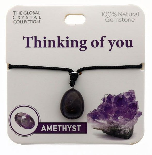 Amethyst Natural Gem Necklace - 'Thinking Of You'