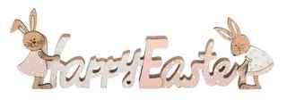 'Happy Easter' Sign With Bunnies