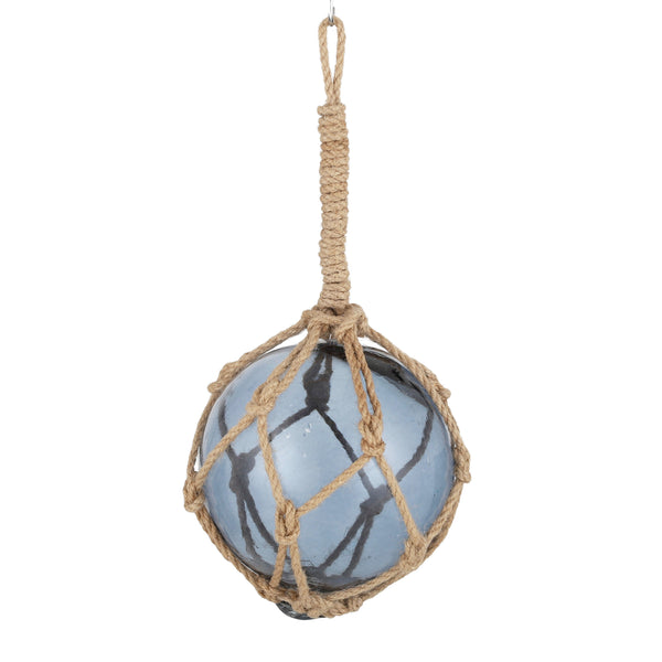 Buoy Grey Glass Ball with Rope