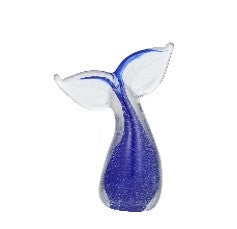 Whale Tail Glass Sculpture