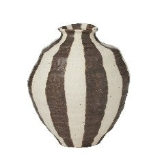 Rayas Cocoa Ceramic Vase