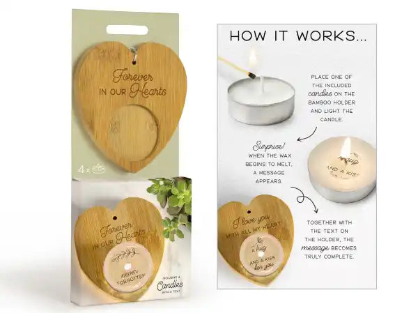 Suprise Candle Set - Memorial "Forever in Our Hearts"