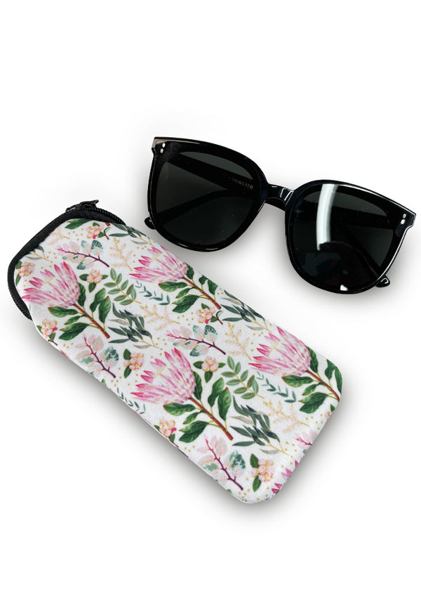 Neoprene Sunglasses Case – Protea Pattern