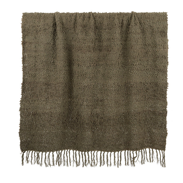 Burbuja Cot Blend Olive Throw Rug