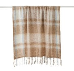 Capulet Taupe Wool Blend Throw