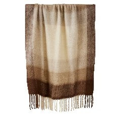 Claudius Chocolate Wool Blend Throw