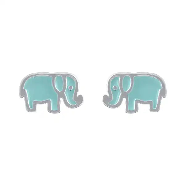 Baby Elephant Earring - Blue