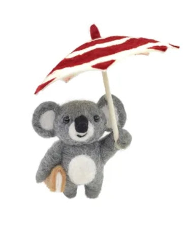 Felt Koala with a Umbrella Hanger