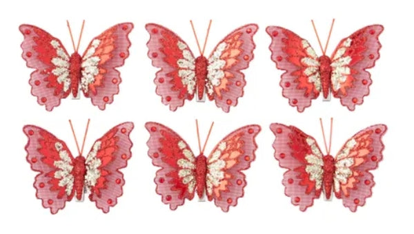 Red Butterfly Clip