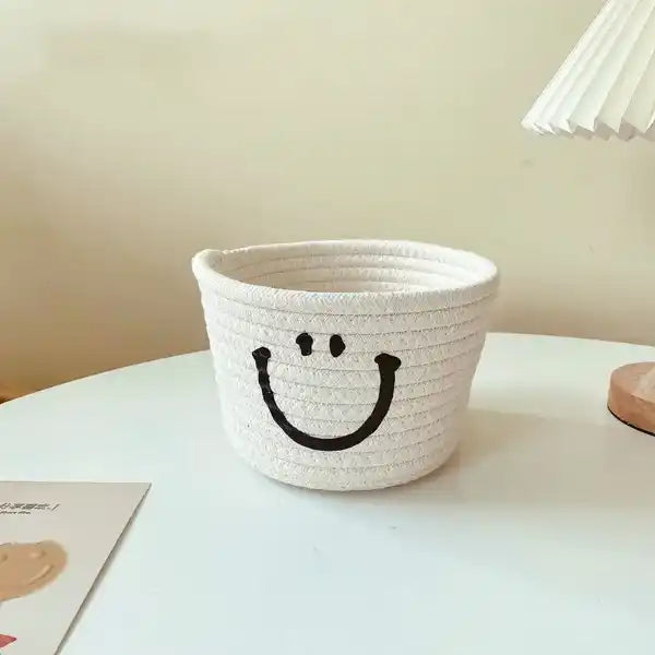 Happy Face Woven Basket