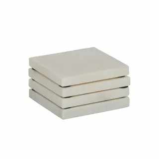 Neo Set of 4 White Square Marble Coaster