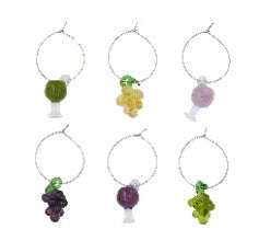 Vino Set of 6 Wine Charms