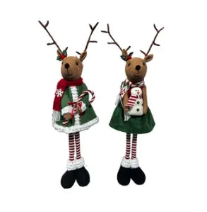Deer with Candy Cane & Snowman