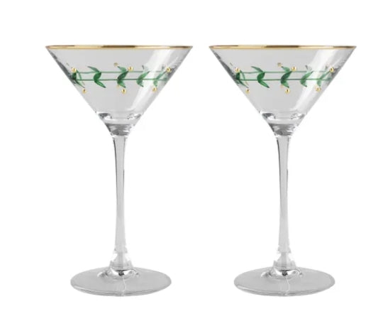 Holly Martini Glasses
