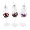 Set of 3 Wine Glass Tree Ornaments