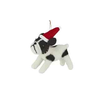 Felt Dog With Santa Hat Hanger