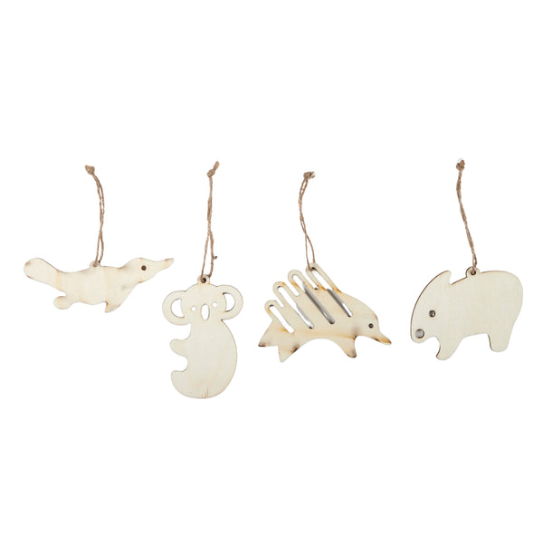 Wood Animal Christmas Tree Hanger