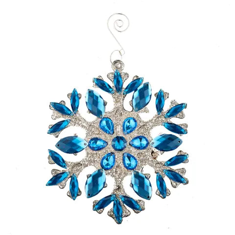 Blue Plastic Snowflake Hanger