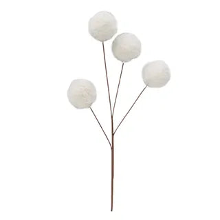 PomPom Fabric Branch Decoration