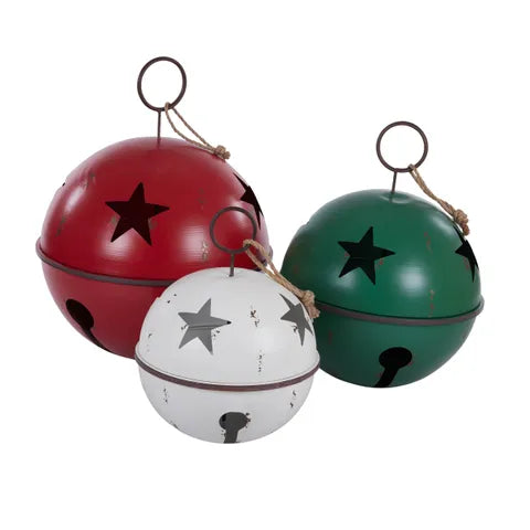 Set of 3 Bells with Stars