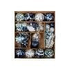 Set of 70 Boxed Blue and White Plastic Xmas Decorations