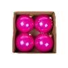 Set 4 15cm Plastic Fuschia Baubles Box