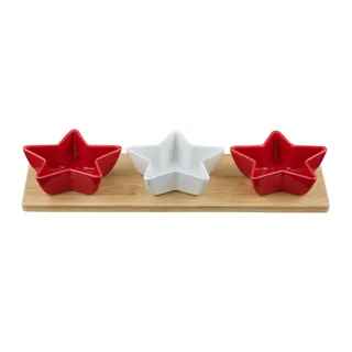 4pce Ceramic Xmas Condiment Setting