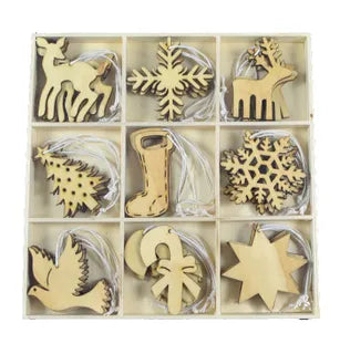 36 piece Natural Assorted Decorations