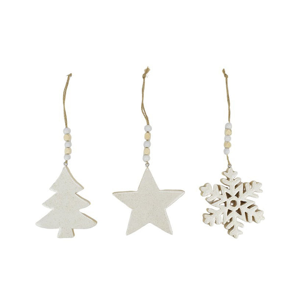 MDF White Tree/Star/Snowflake Hanger