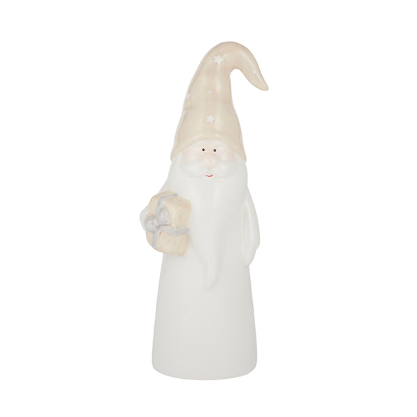 Santa with Gift Ceramic Decoration