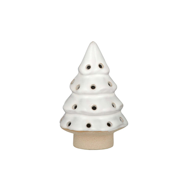 Short White Ceramic Christmas Tree Decor