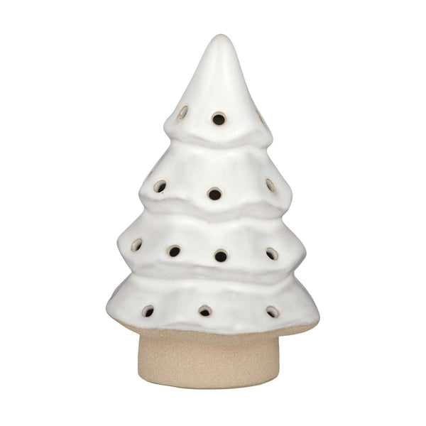 Tall White Ceramic Christmas Tree Decor